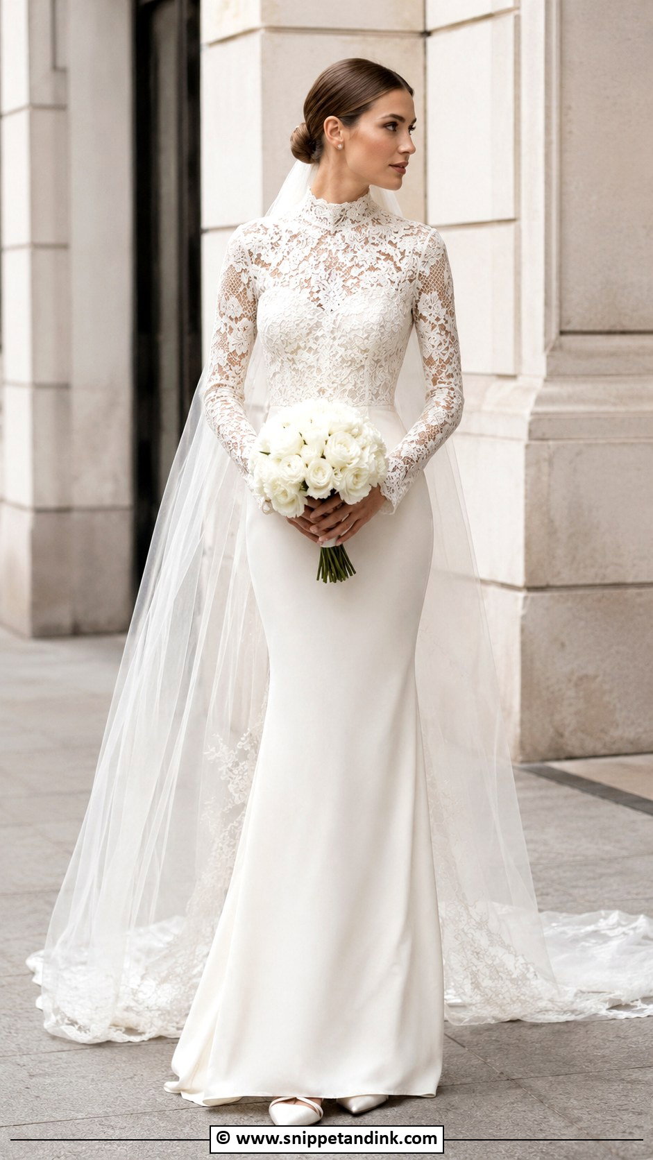 High Neck Wedding Dress - Snippet and Ink - 30 Wedding Dress 2024 Ideas
