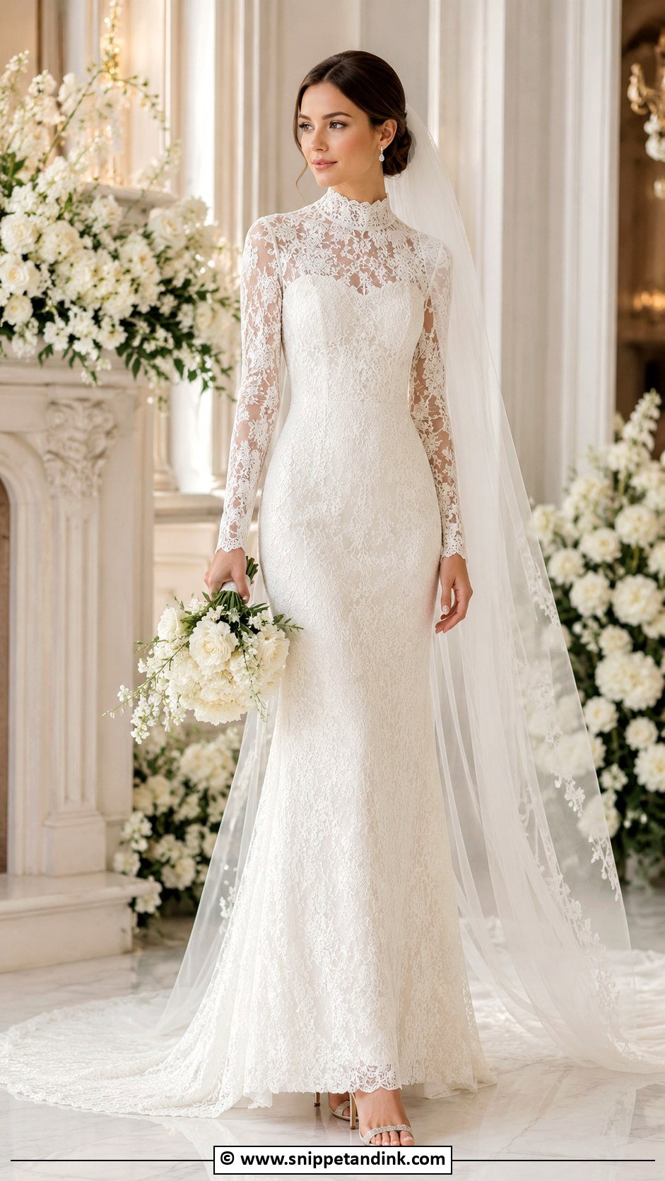 High Neck Wedding Dress - Snippet and Ink - 30 Wedding Dress Inspiration Ideas