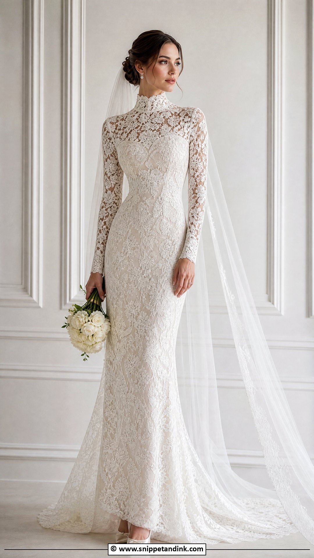 High Neck Wedding Dress - Snippet and Ink - 35 Classy Elegant Wedding Dress Ideas