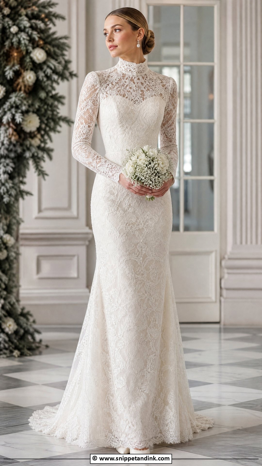 High Neck Wedding Dress - Snippet and Ink - 35 Classy Wedding Dress Ideas