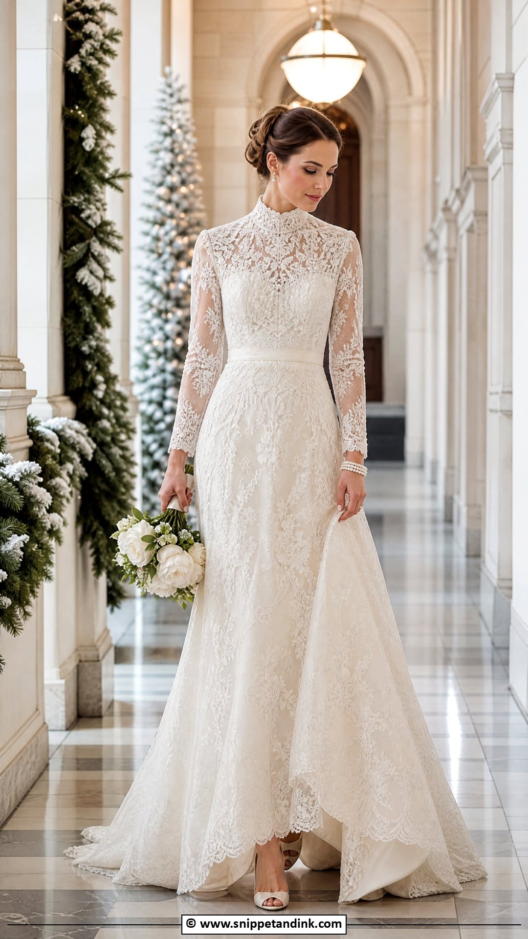 High Neck Wedding Dress - Snippet and Ink - 35 Elegant Wedding Dress Ideas