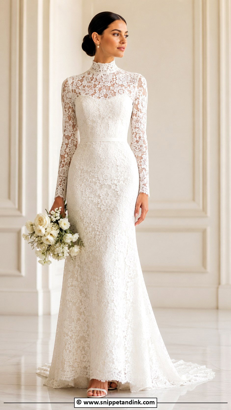 High Neck Wedding Dress - Snippet and Ink - 25 Trendy Wedding Dresses
