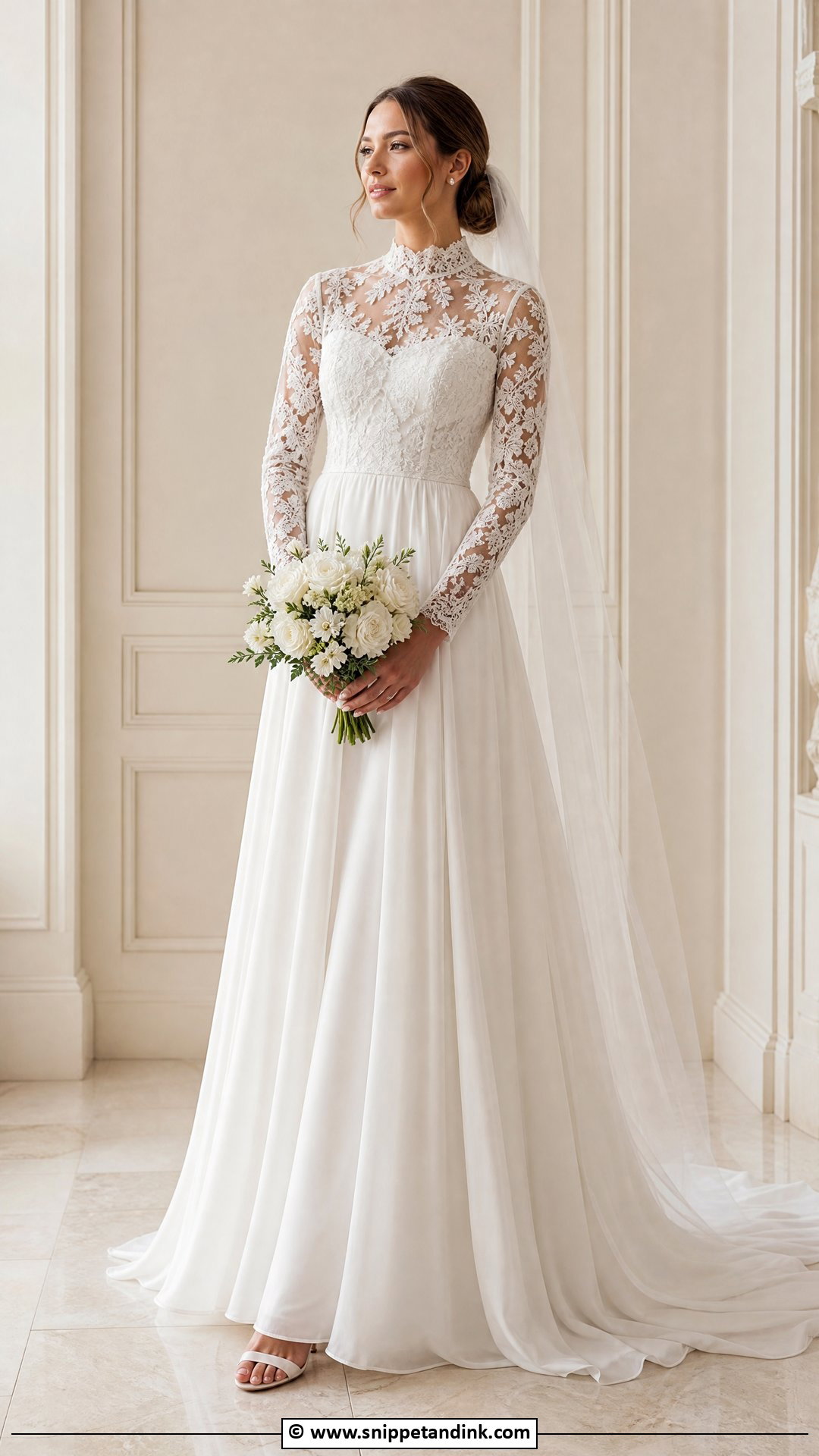 High Neck Wedding Dress - Snippet and Ink - 35 Ethereal Wedding Dress Ideas