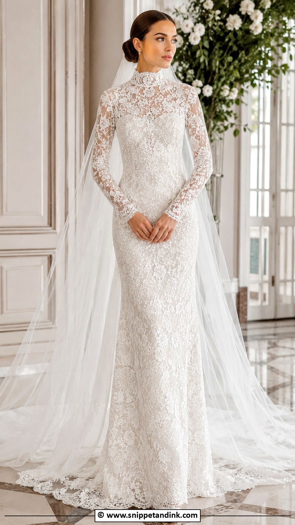 High Neck Wedding Dress - Snippet and Ink - 35 Timeless Wedding Dress Ideas