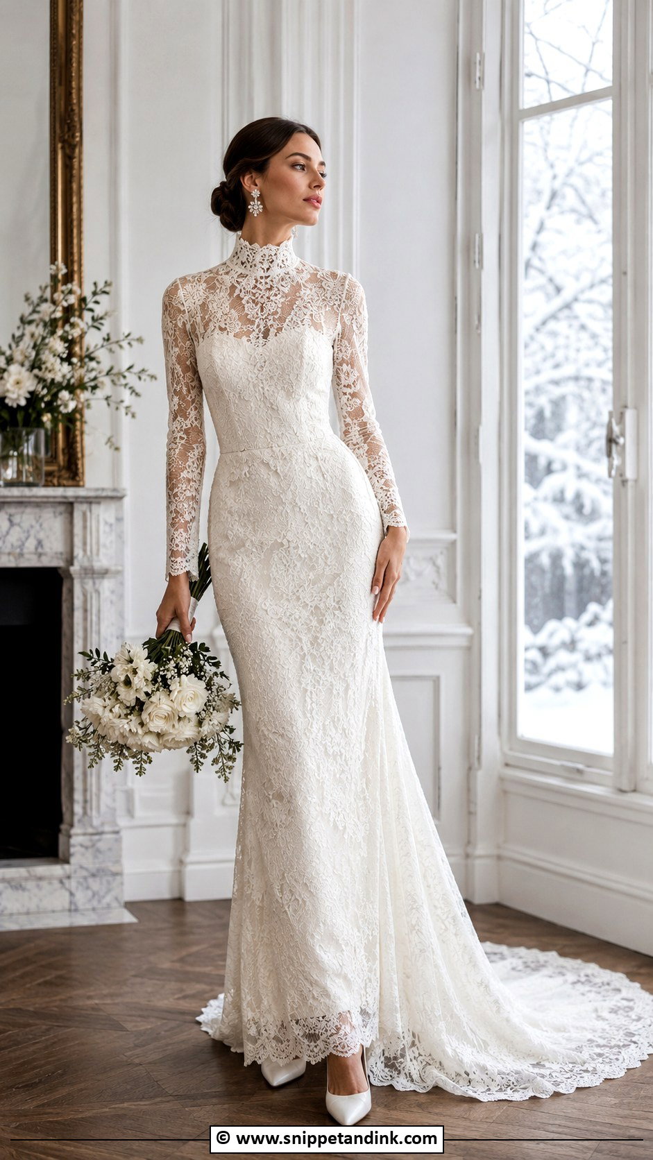 High Neck Wedding Dress - Snippet and Ink - 35 Unique Wedding Dresses