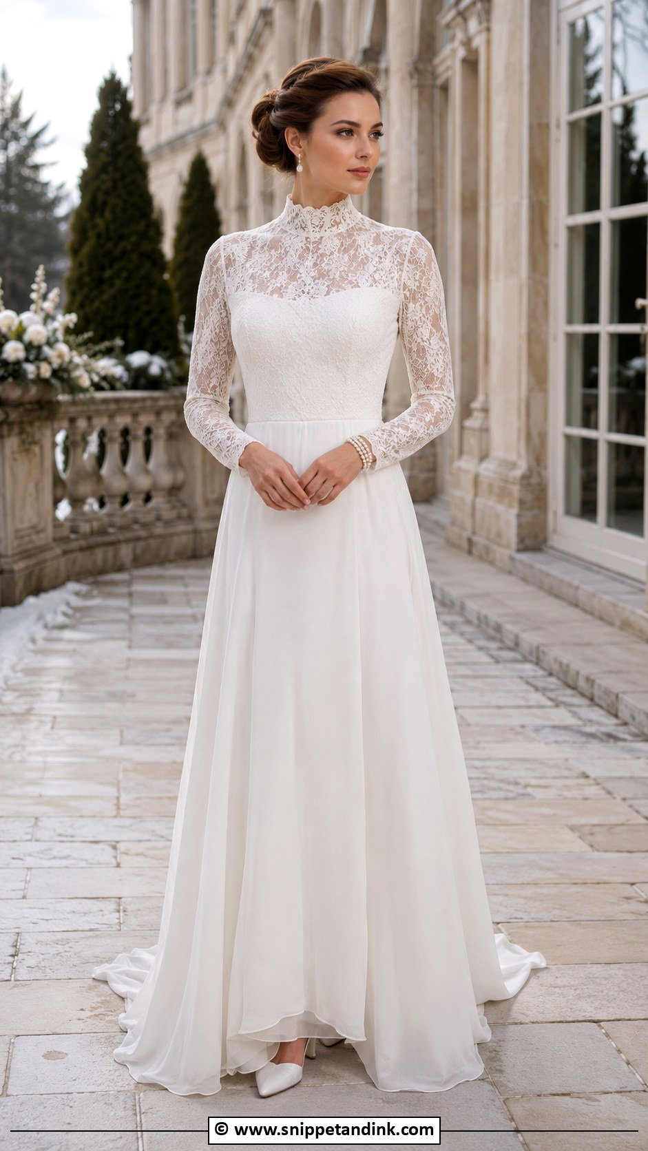 High Neck Wedding Dress - Snippet and Ink - 35 Wedding Dresses