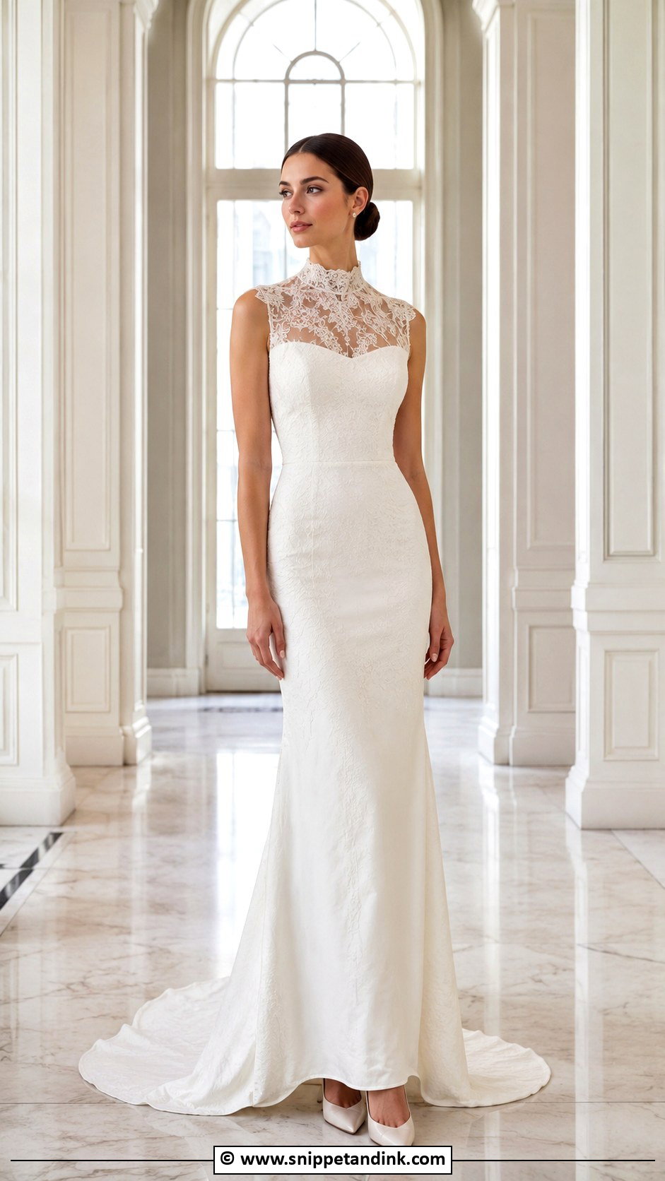 High Neck Wedding Dress - Snippet and Ink - 25 Trending Wedding Dresses