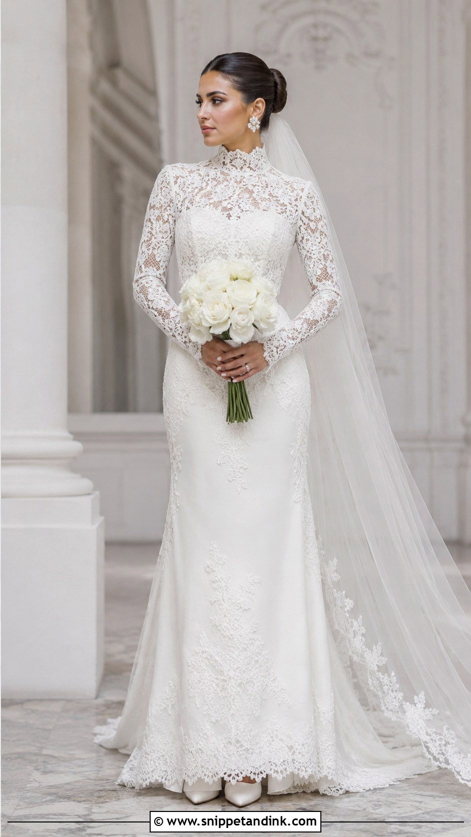 High Neck Wedding Dress - Snippet and Ink - 25 Bride Wedding Dress Ideas