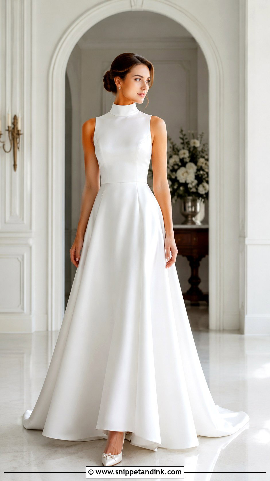 High Neck Wedding Dress - Snippet and Ink - 25 Simple Classy Wedding Dress Ideas
