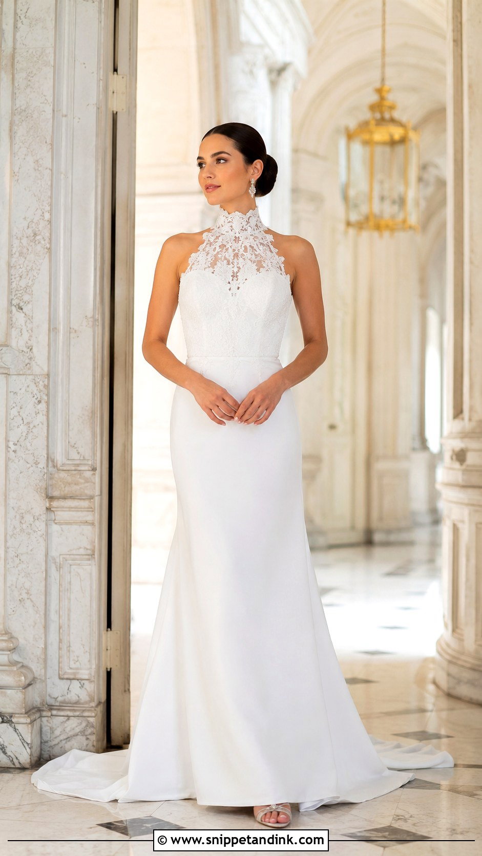 High Neck Wedding Dress - Snippet and Ink - 30 Best Wedding Dresses
