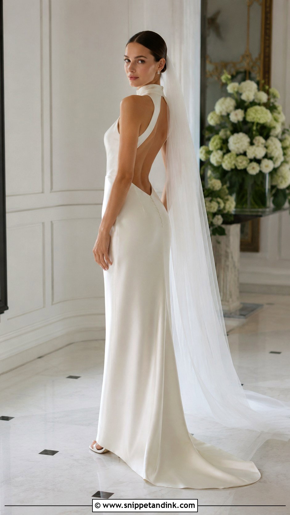 High Neck Wedding Dress - Snippet and Ink - 30 Elegant Minimalist Wedding Dress Ideas