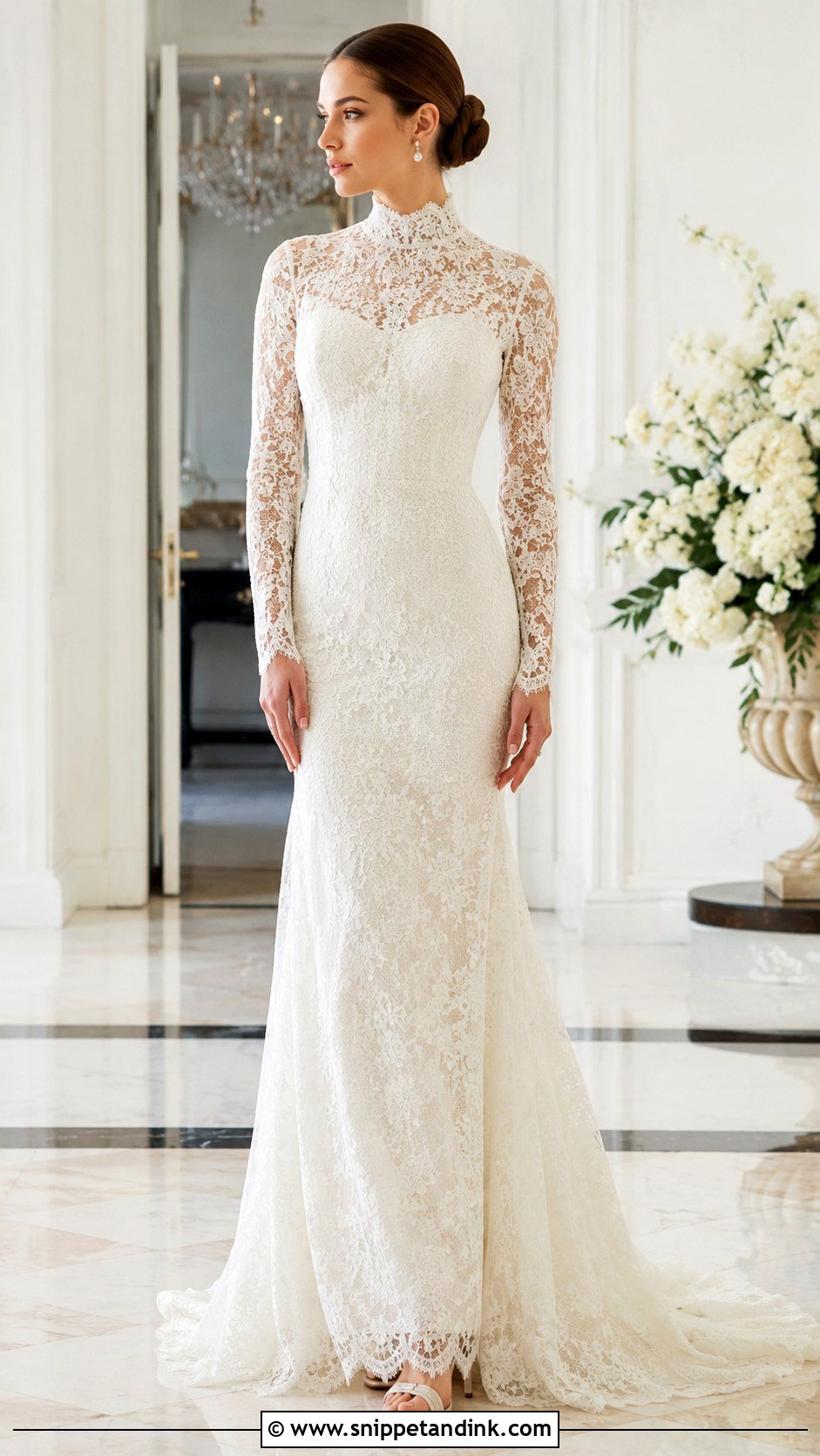 High Neck Wedding Dress - Snippet and Ink - 30 My Dream Wedding Dress Ideas