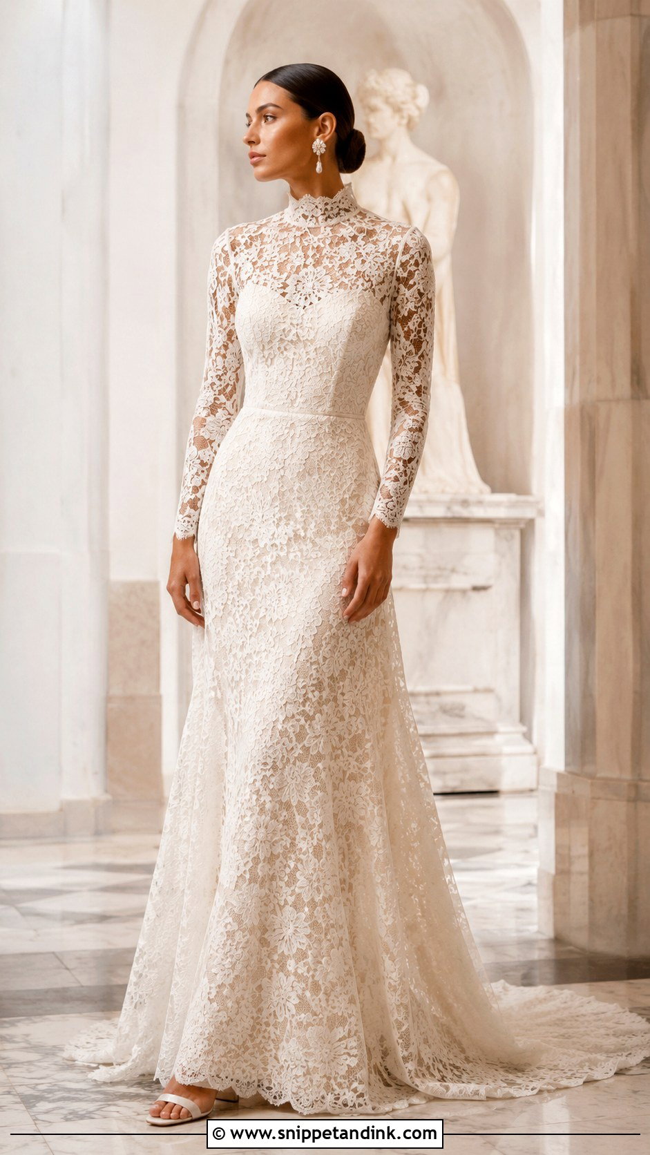 High Neck Wedding Dress - Snippet and Ink - 30 Wedding Dress Design Ideas