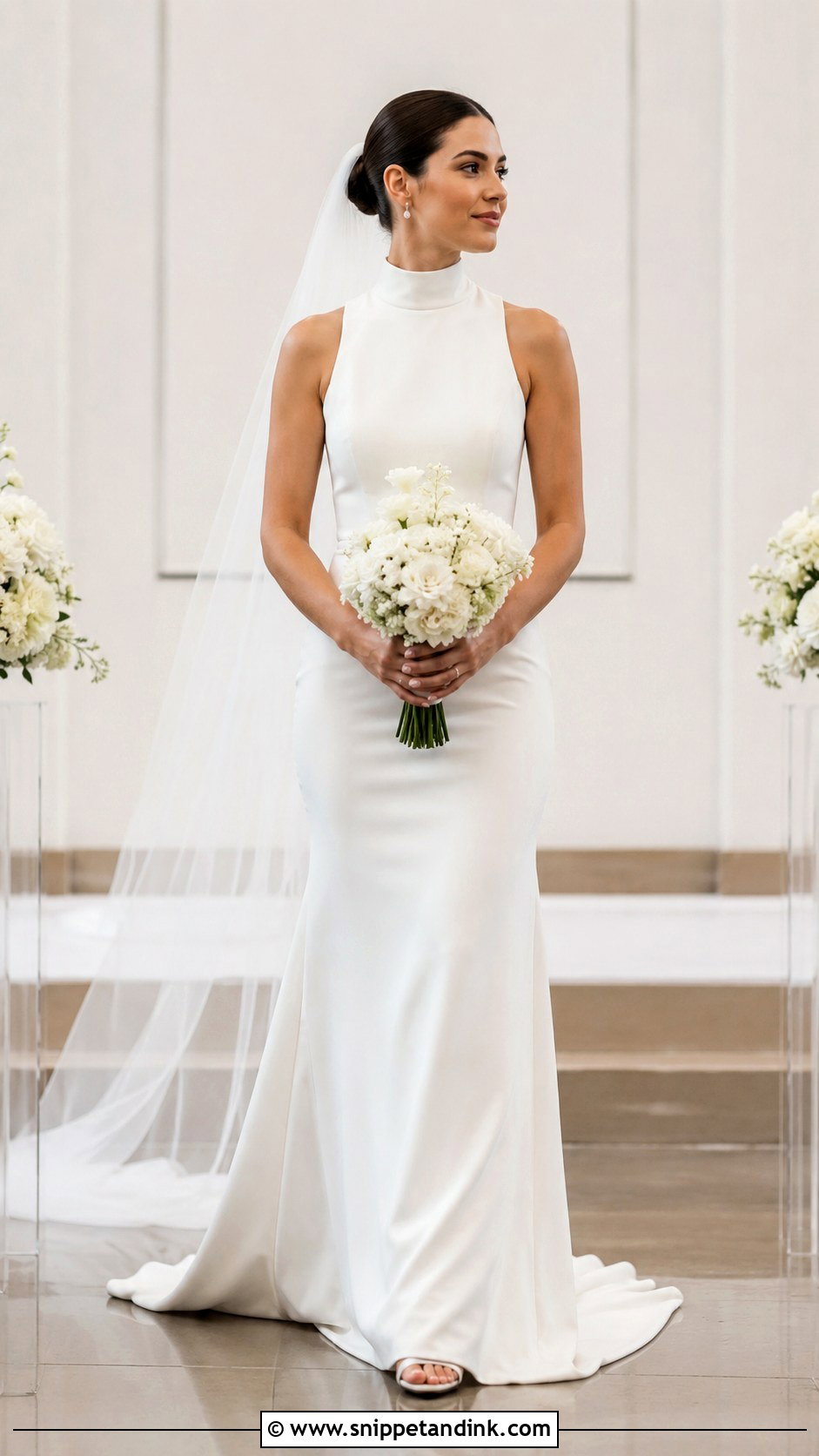 High Neck Wedding Dress - Snippet and Ink - 30 Weddingdress Ideas