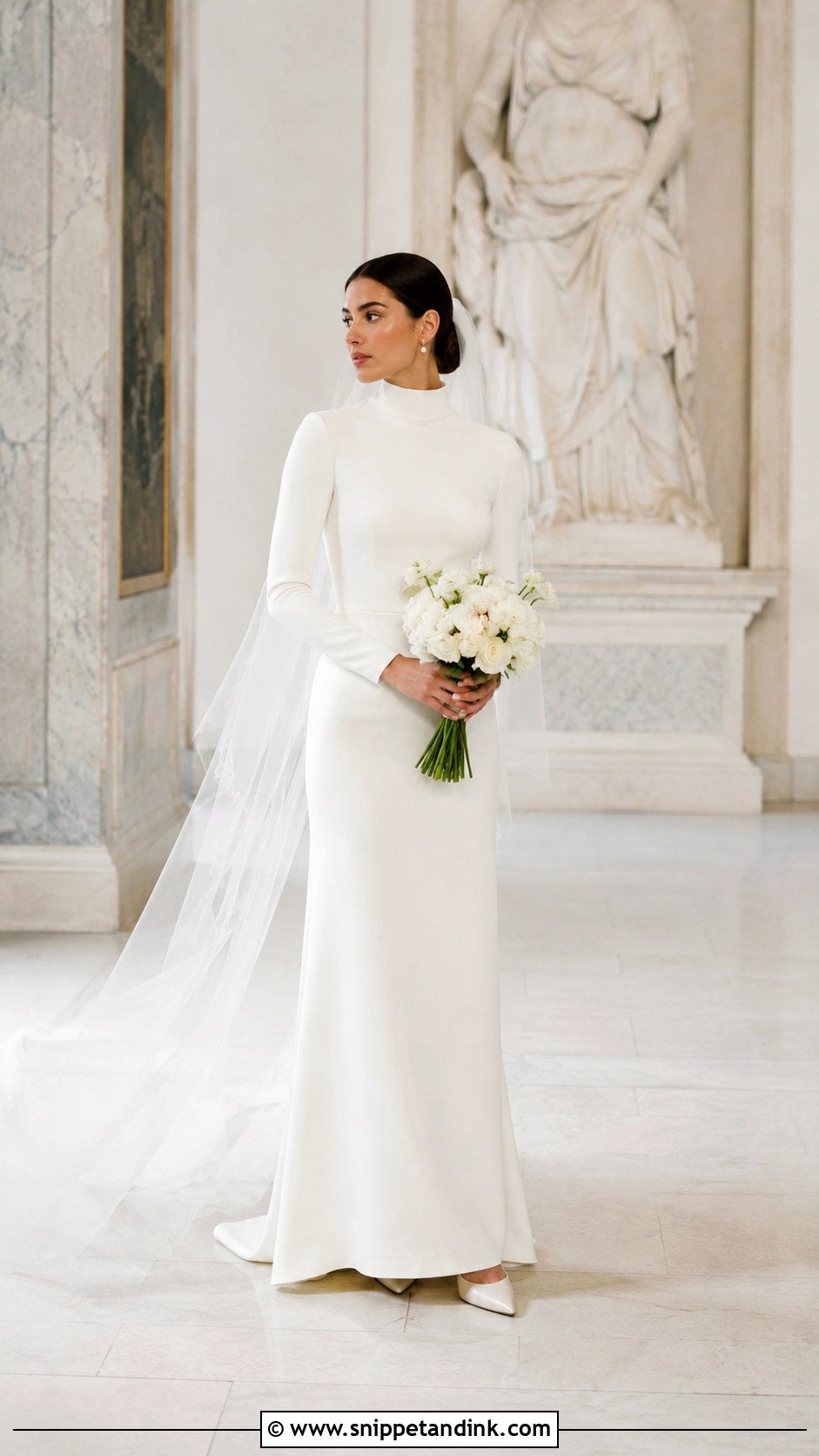 High Neck Wedding Dress - Snippet and Ink - 25 Modern Timeless Wedding Dress Ideas