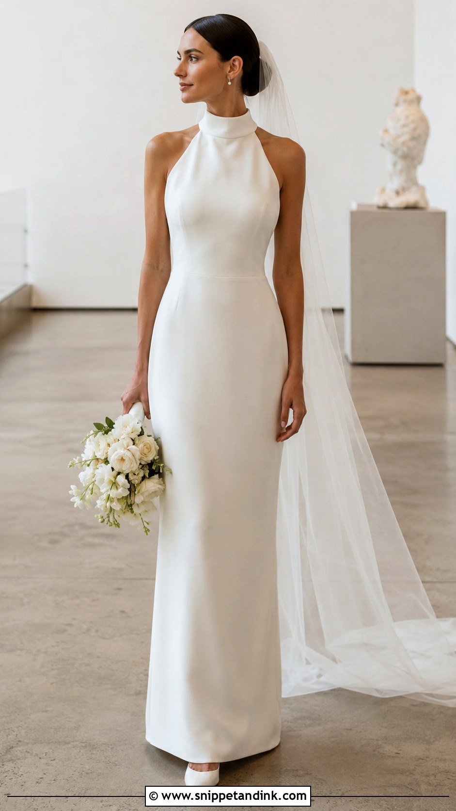 High Neck Wedding Dress - Snippet and Ink - 20 Basic Wedding Dress Ideas