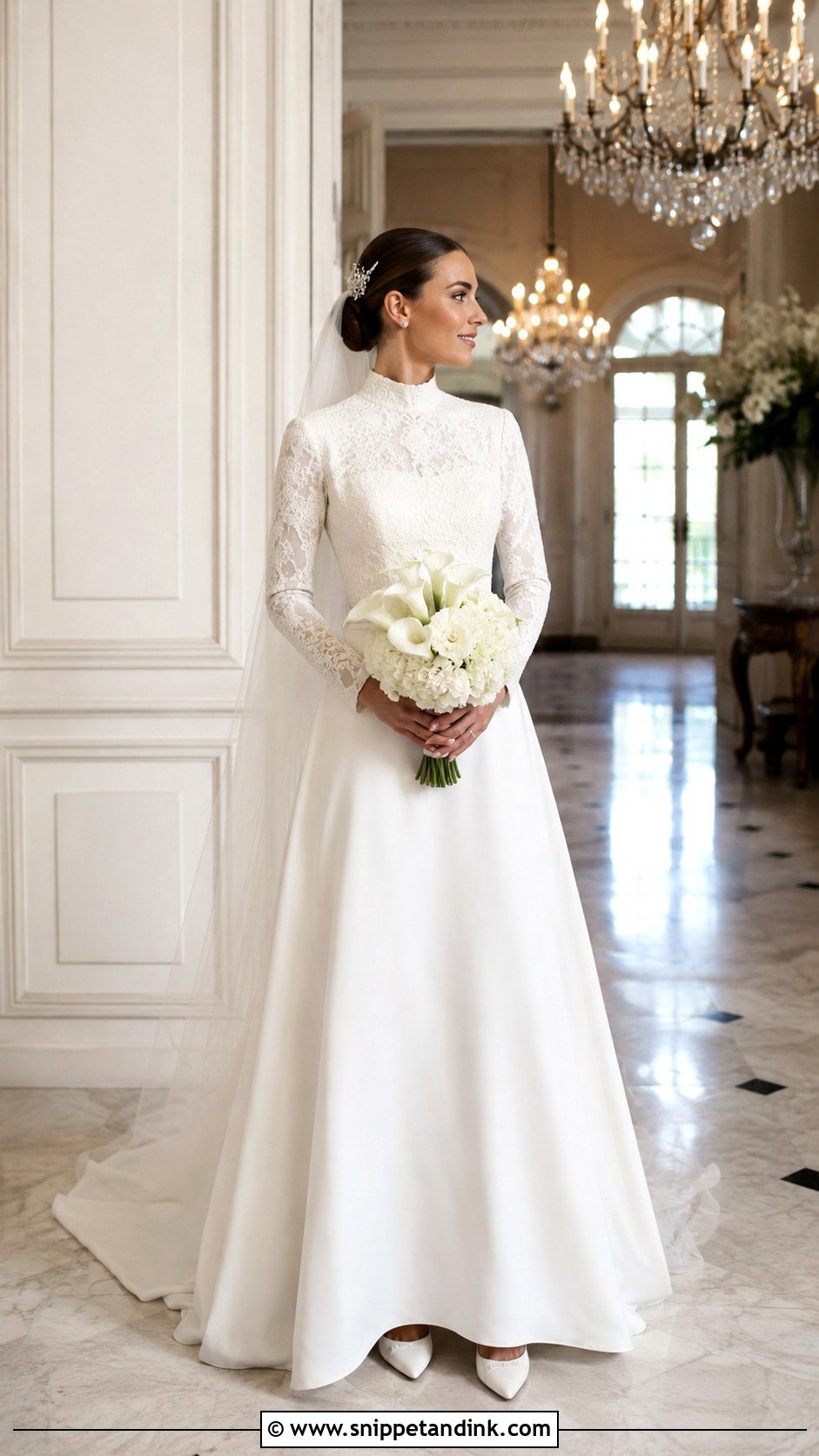 High Neck Wedding Dress - Snippet and Ink - 20 Best Lady Wedding Dress Styles