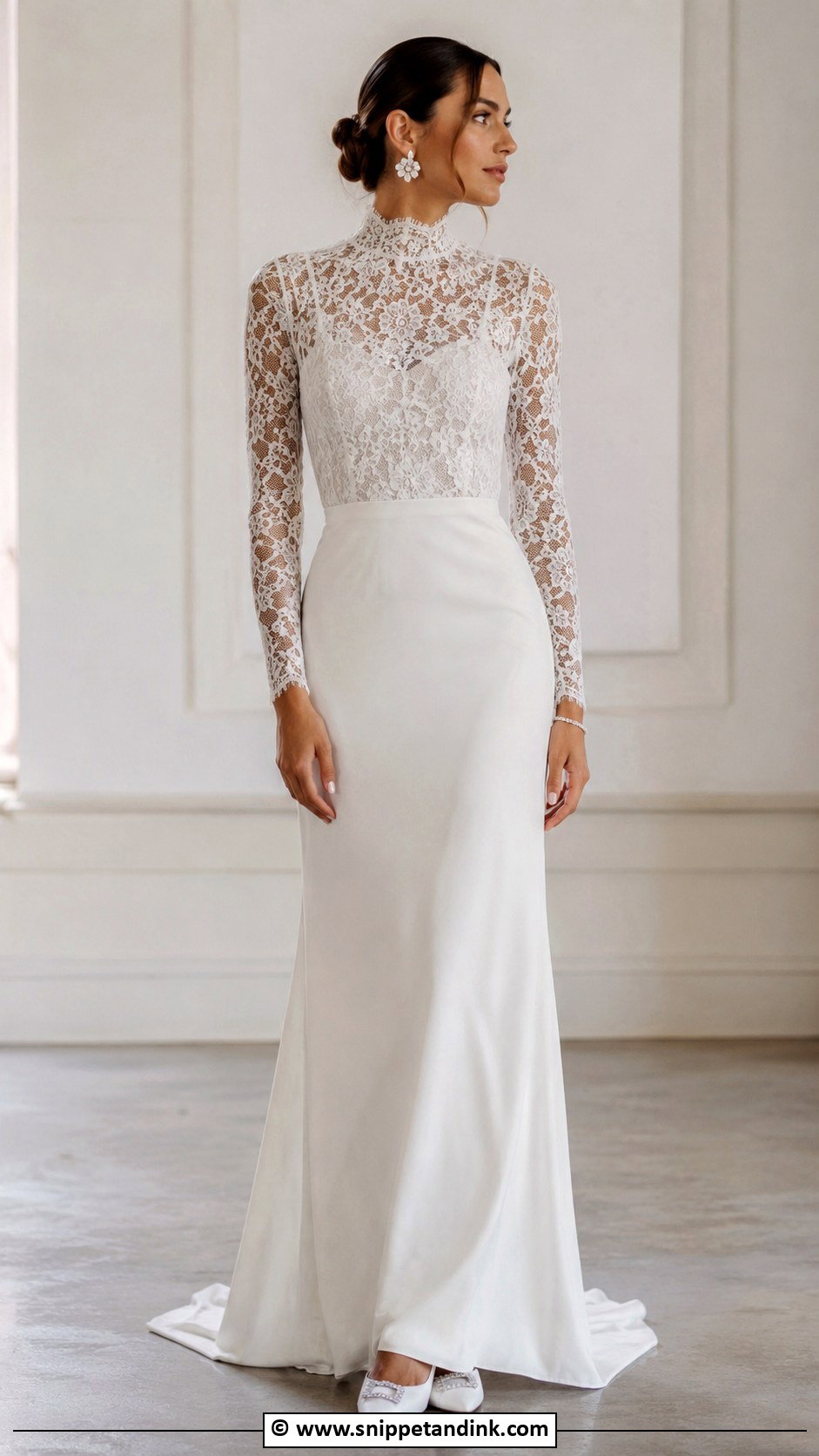 High Neck Wedding Dress - Snippet and Ink - 30 2 Piece Wedding Dress Ideas