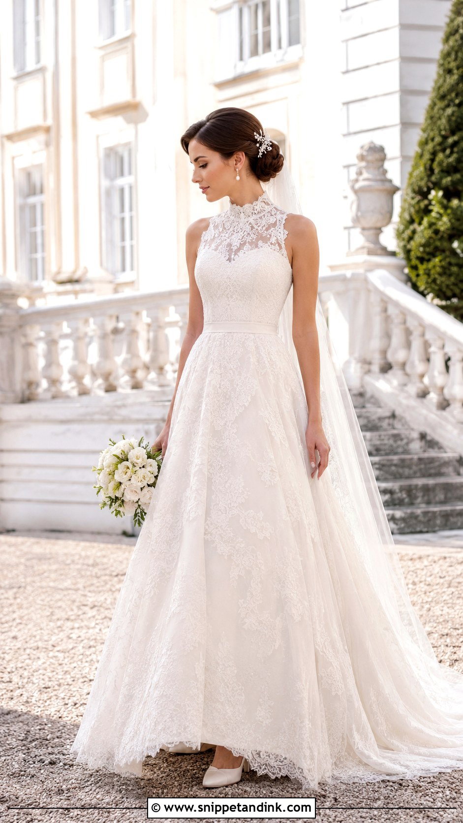 High Neck Wedding Dress - Snippet and Ink - 20 Best Wedding Dress Ideas