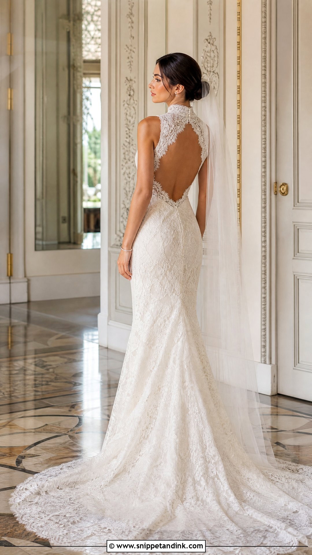 High Neck Wedding Dress - Snippet and Ink - 20 Bride Dresses 2025