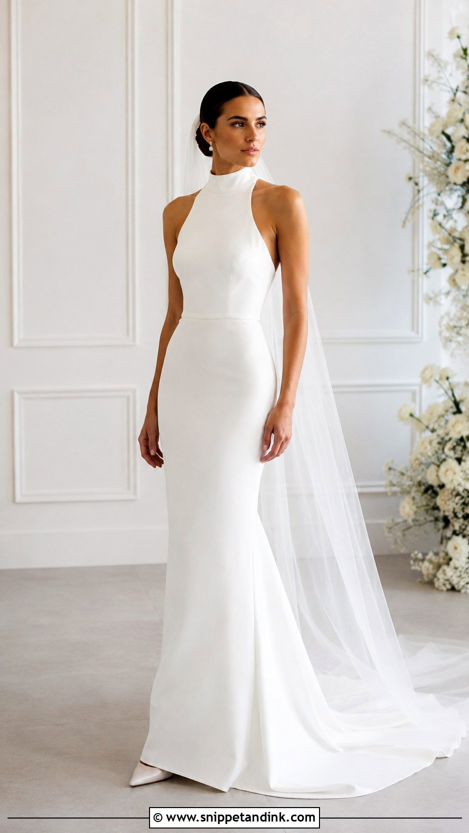 High Neck Wedding Dress - Snippet and Ink - 25 Classic Elegant Wedding Dress Ideas