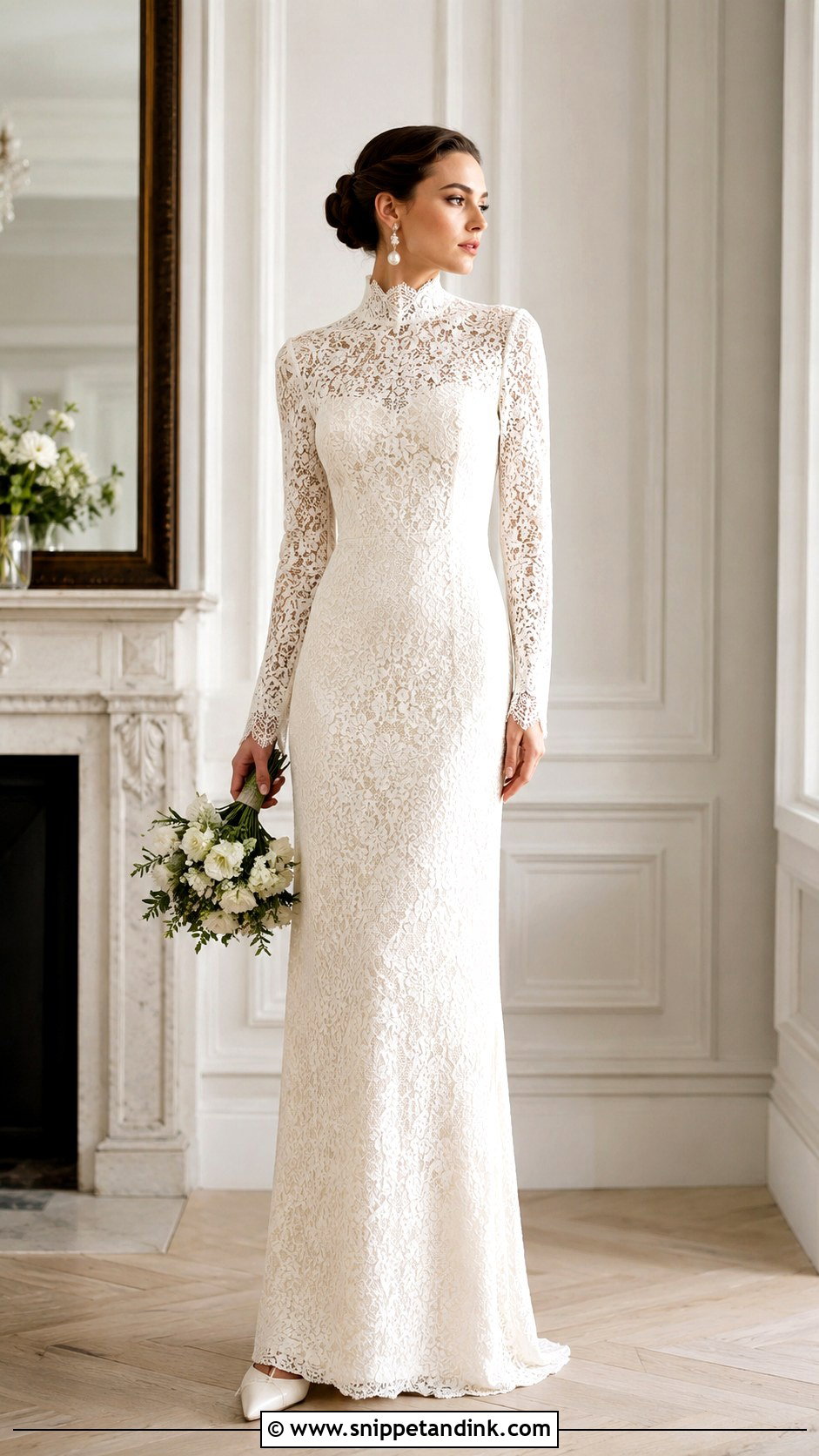 High Neck Wedding Dress - Snippet and Ink - 25 Classy Elegant Wedding Dresses