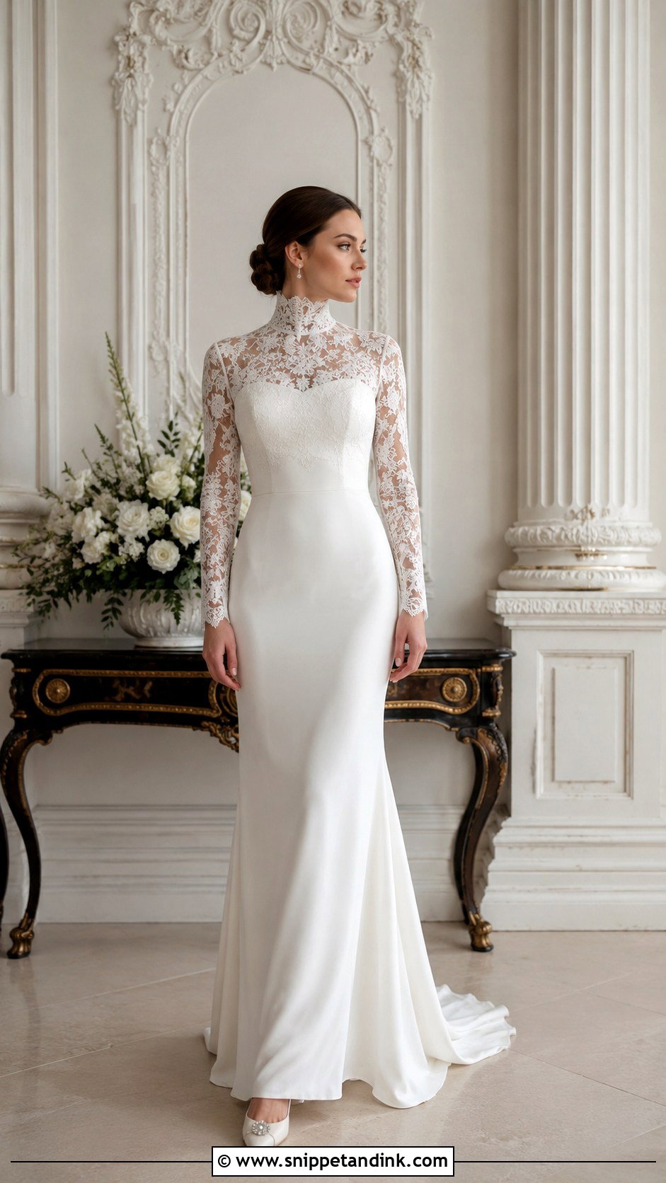 High Neck Wedding Dress - Snippet and Ink - 25 Dress Design for Wedding Ideas
