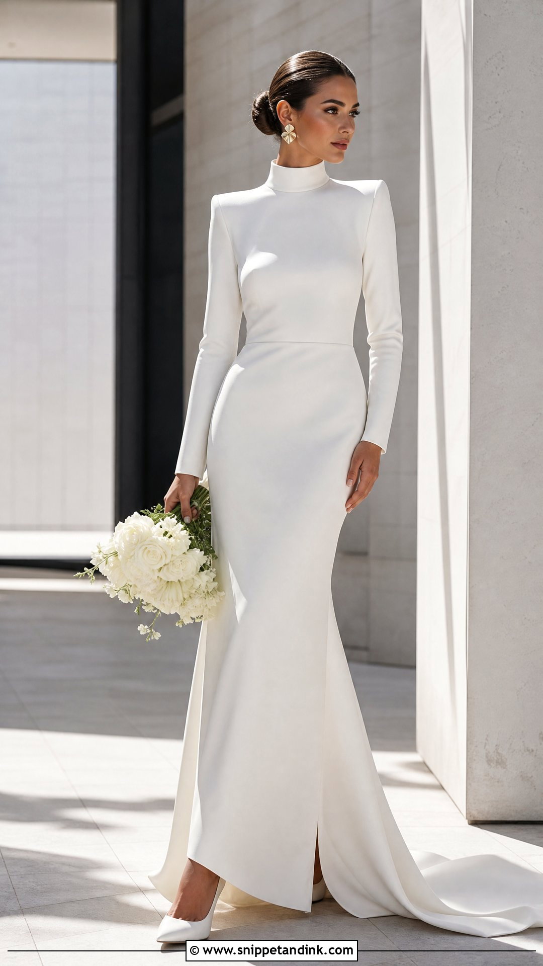 High Neck Wedding Dress - Snippet and Ink - 25 Edgy Wedding Dress Ideas