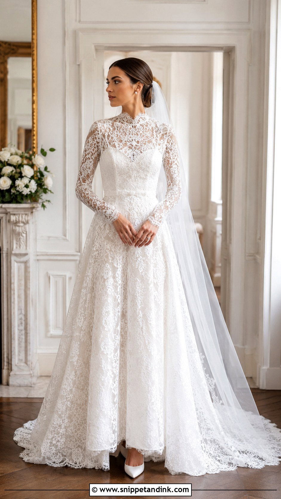 High Neck Wedding Dress - Snippet and Ink - 25 Enchanted Wedding Dress Ideas
