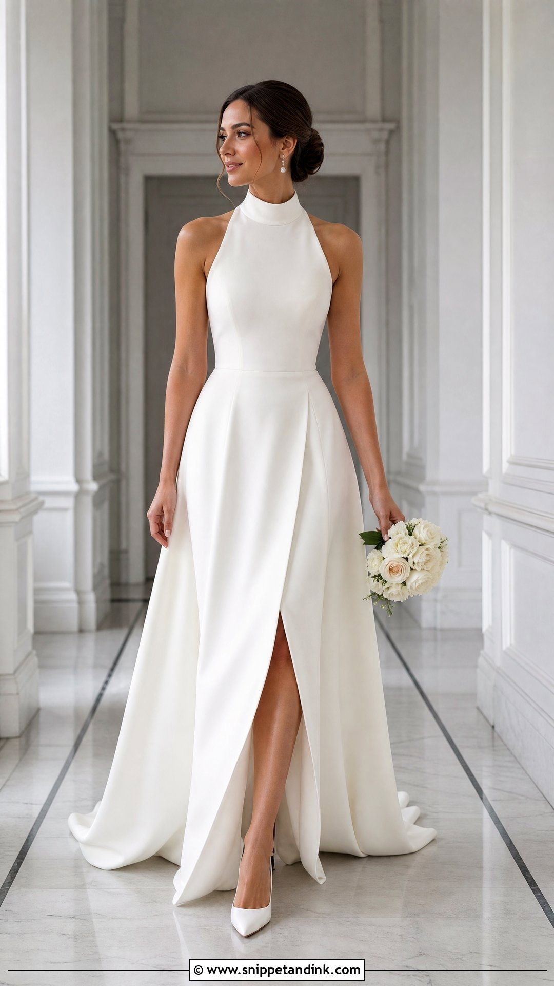 High Neck Wedding Dress - Snippet and Ink - 25 Modern Elegant Wedding Dress Ideas