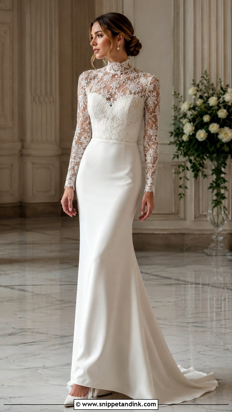High Neck Wedding Dress - Snippet and Ink - 25 Modern Vintage Wedding Dress Ideas
