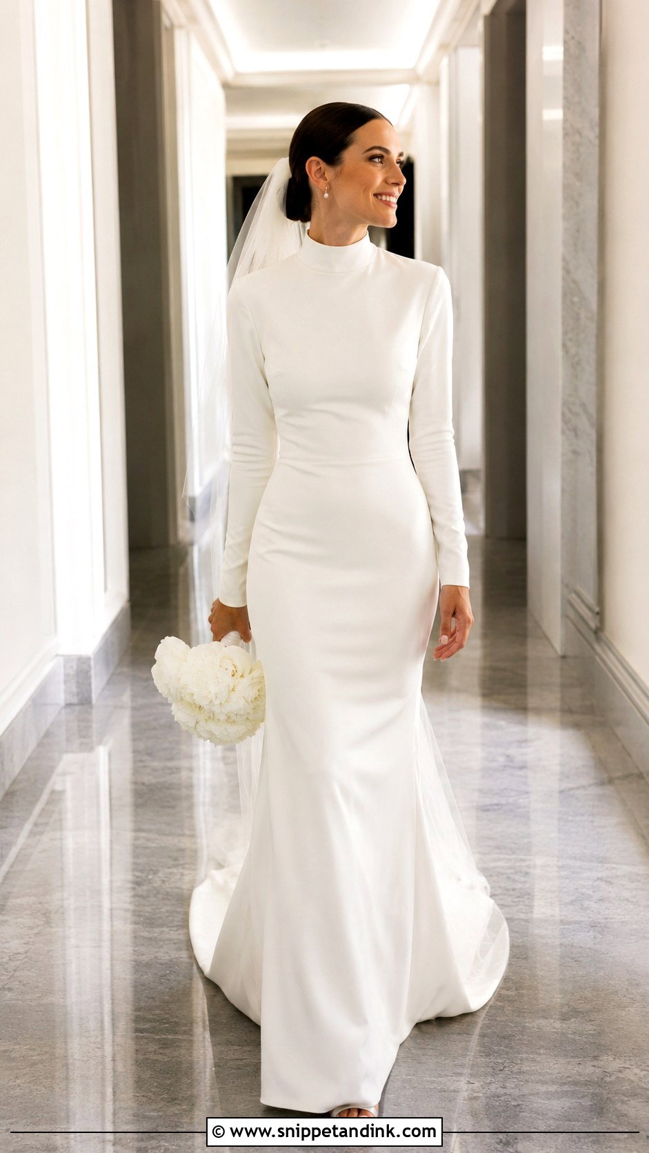 High Neck Wedding Dress - Snippet and Ink - 25 Modern Wedding Dress Ideas