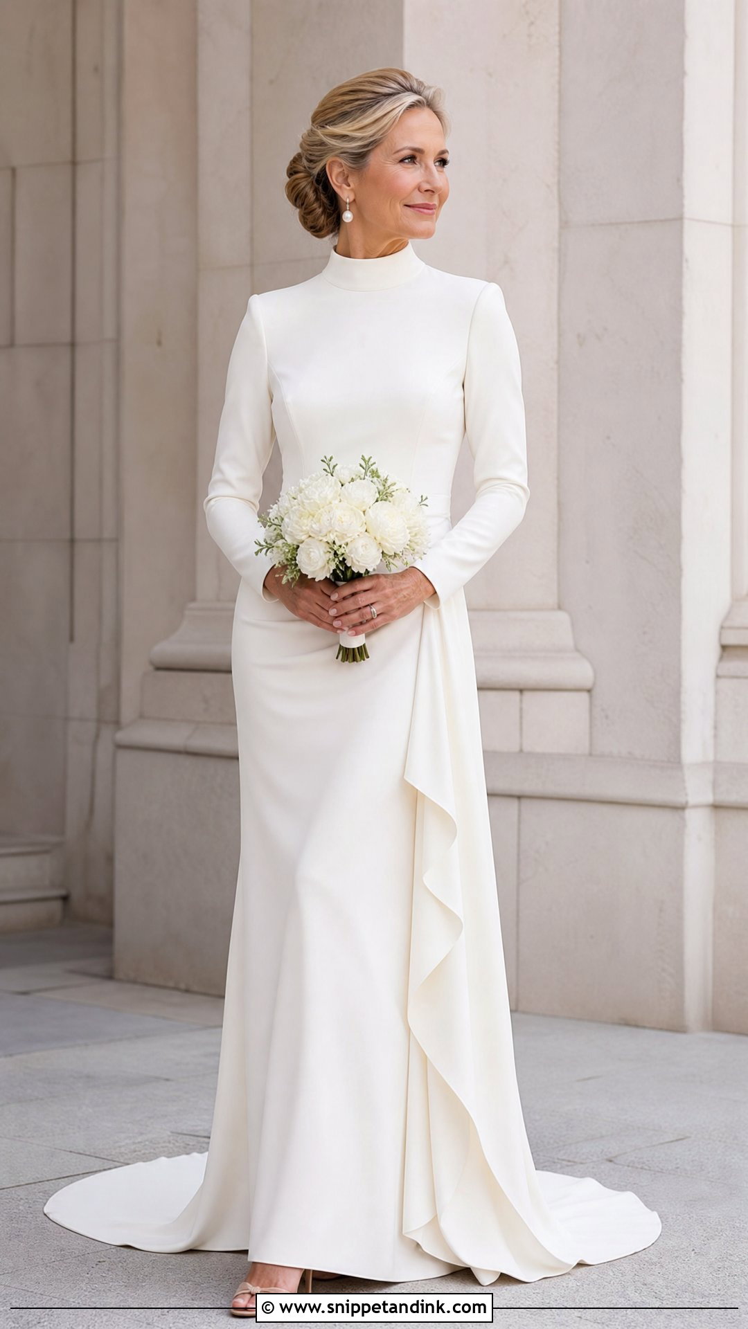 High Neck Wedding Dress - Snippet and Ink - 25 Over 50 Bride Wedding Dresses