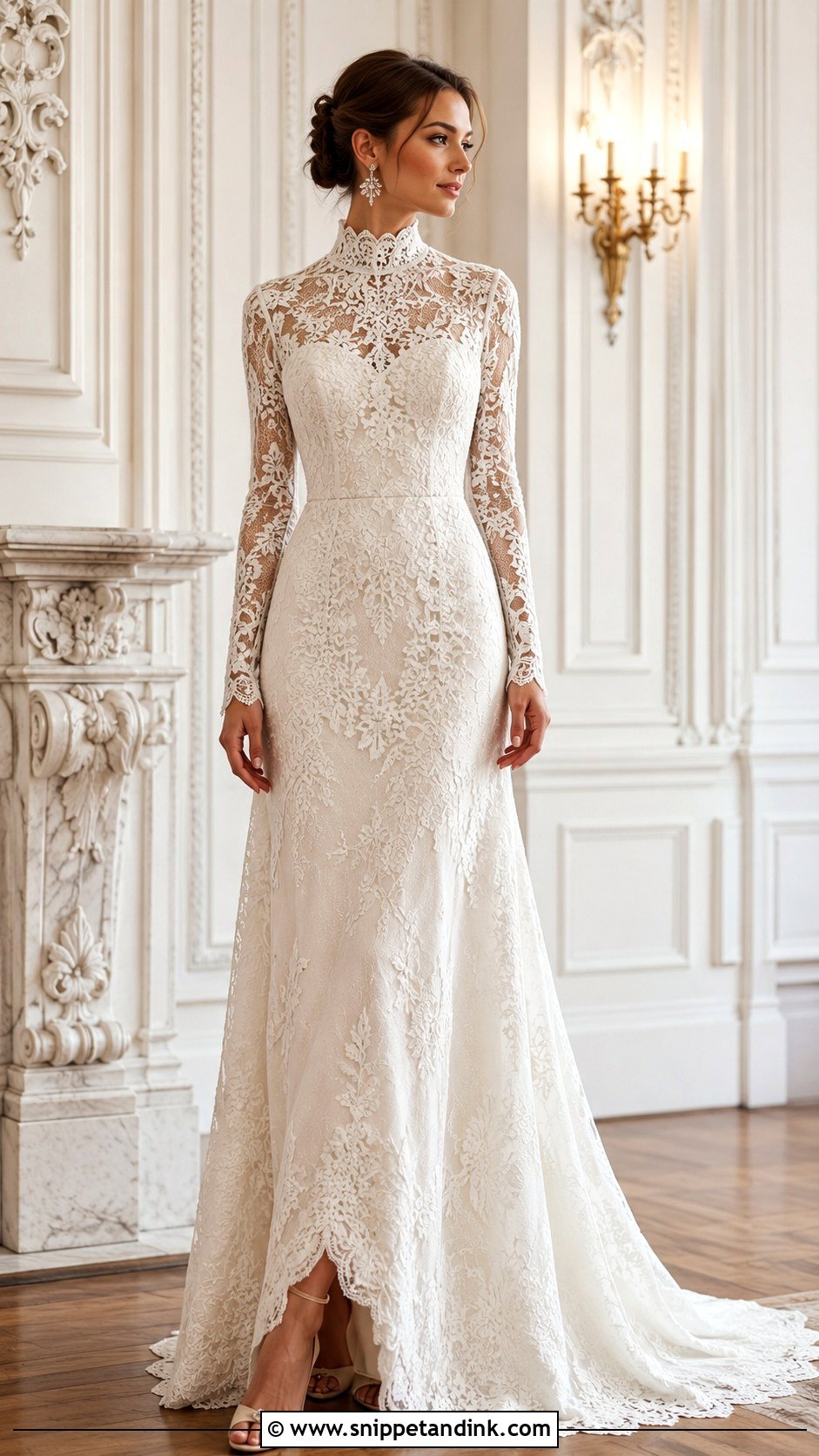 High Neck Wedding Dress - Snippet and Ink - 25 Perfect Wedding Dress Ideas