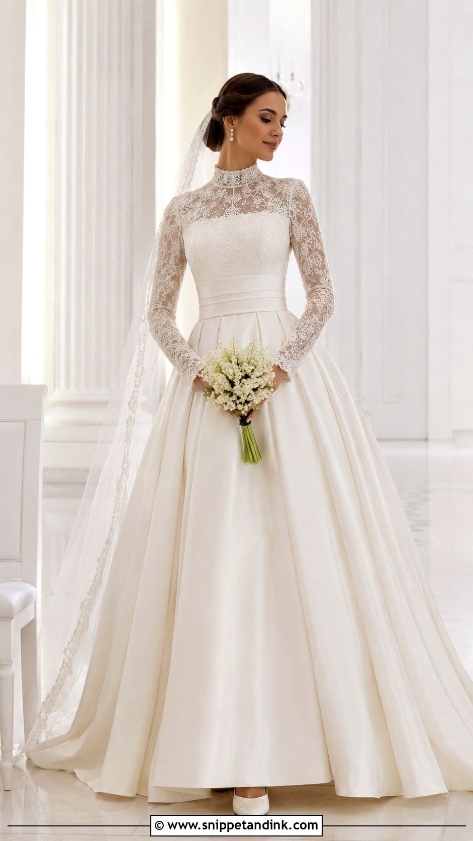 High Neck Wedding Dress Ballgown - Snippet and Ink - 20 Elegant Wedding Dress Ballgown Ideas