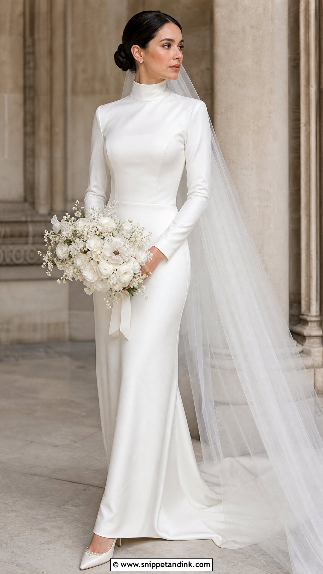 High Neck Wedding Dress Outfit - Snippet and Ink - 25 Wedding Dress Outfit Ideas