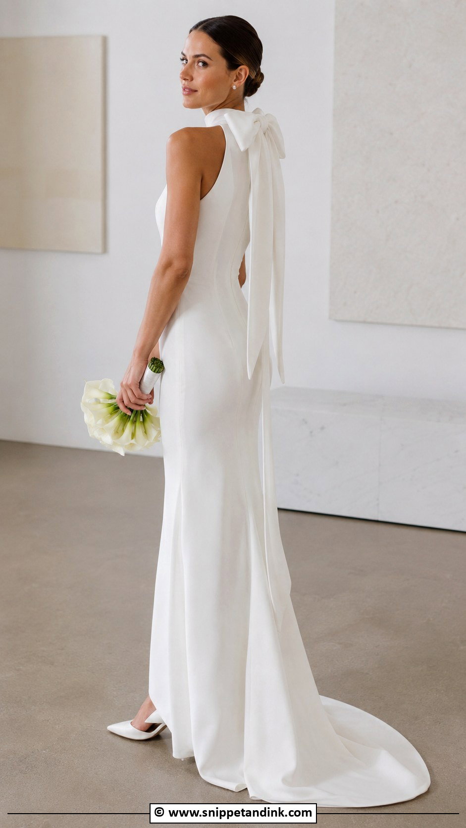 High Neck Wedding Dress With Bow - Snippet and Ink - 25 Wedding Dress with Bow Ideas
