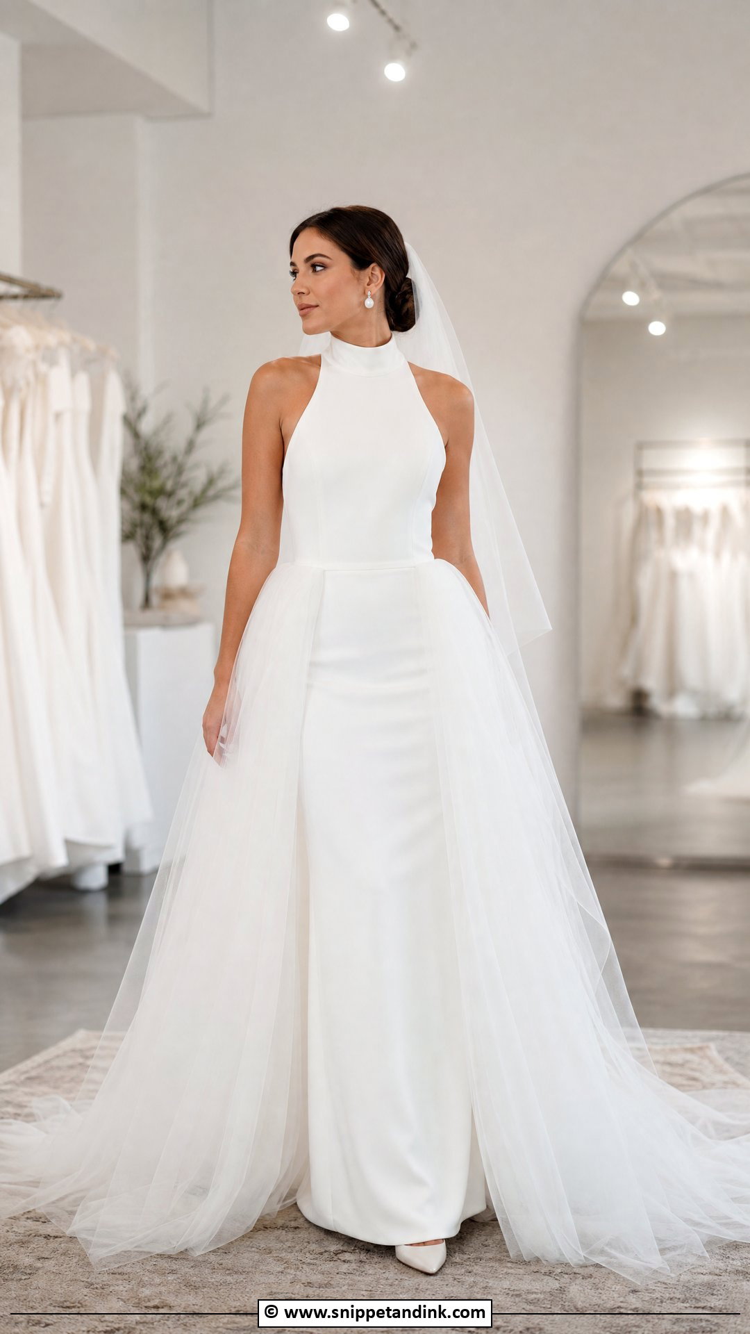 High Neck Wedding Dress With Detachable Skirt - Snippet and Ink - 35 High Neck Wedding Dress Ideas