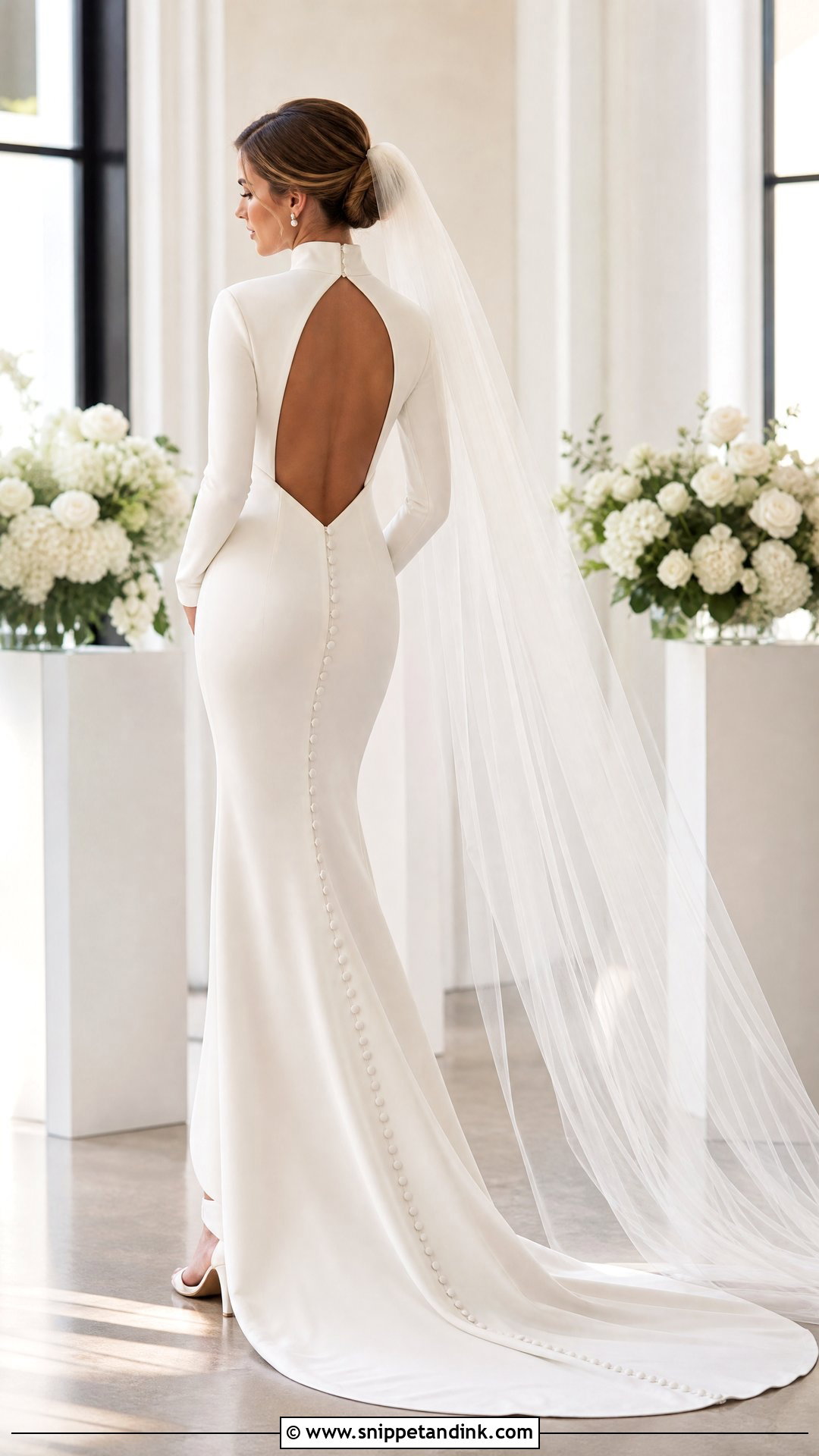 High Neck Wedding Dress With Open Back - Snippet and Ink - 25 Gorgeous Wedding Dress Ideas