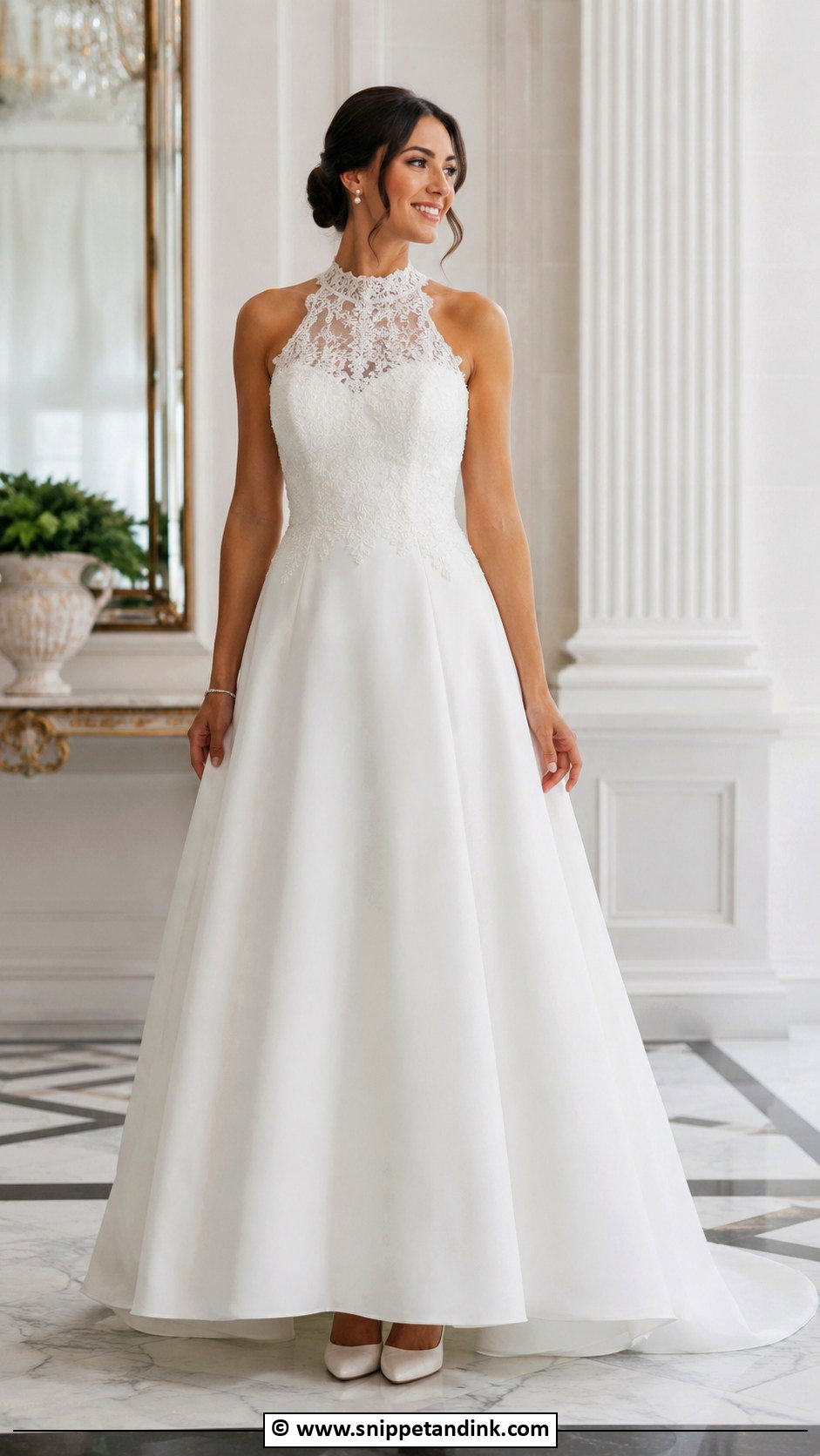 High Neck Wedding Dress With Straps - Snippet and Ink - 25 Wedding Dresses with Straps