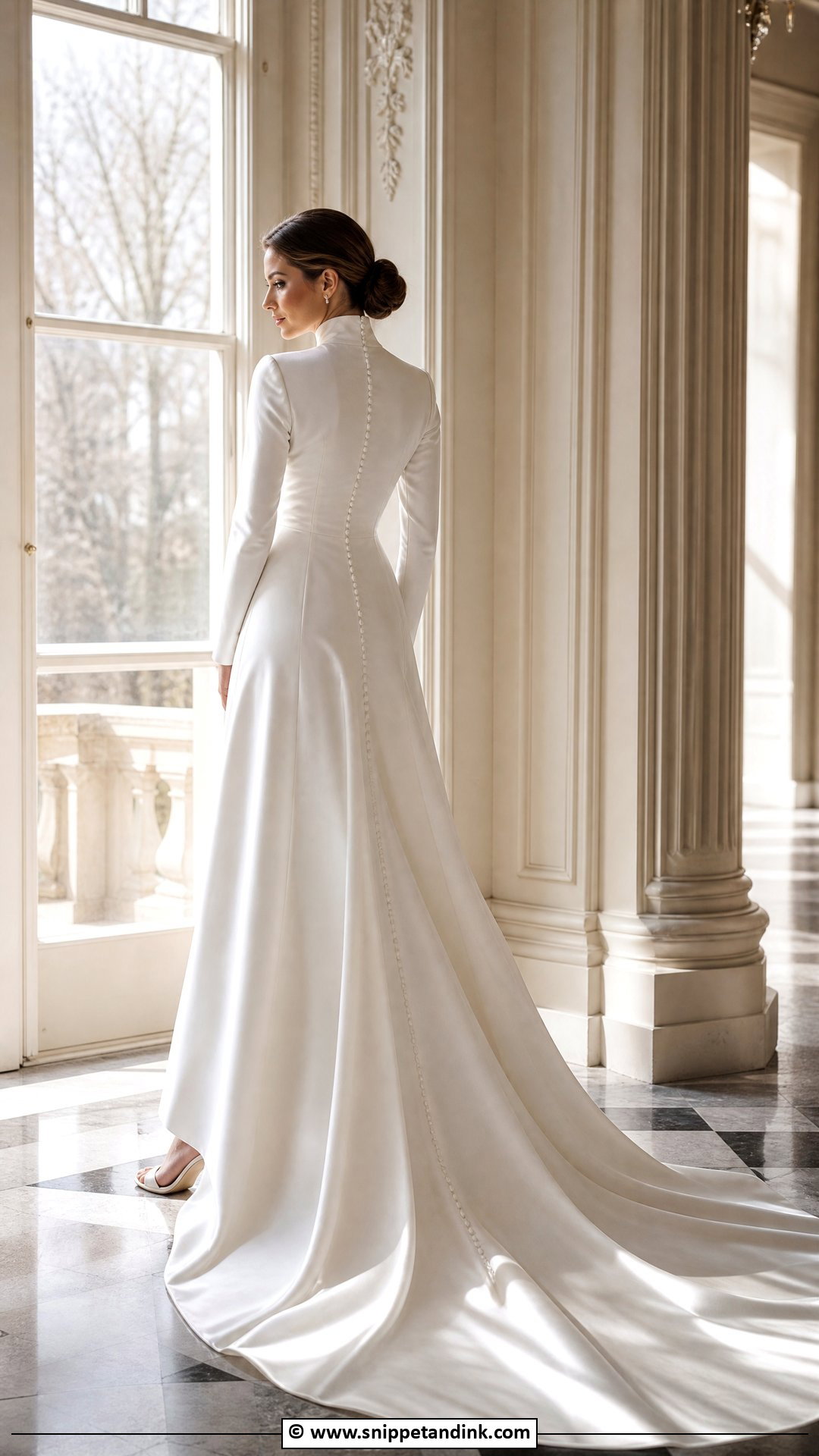 High Neck Wedding Dress With Train - Snippet and Ink - 35 High Neck Wedding Dress Ideas