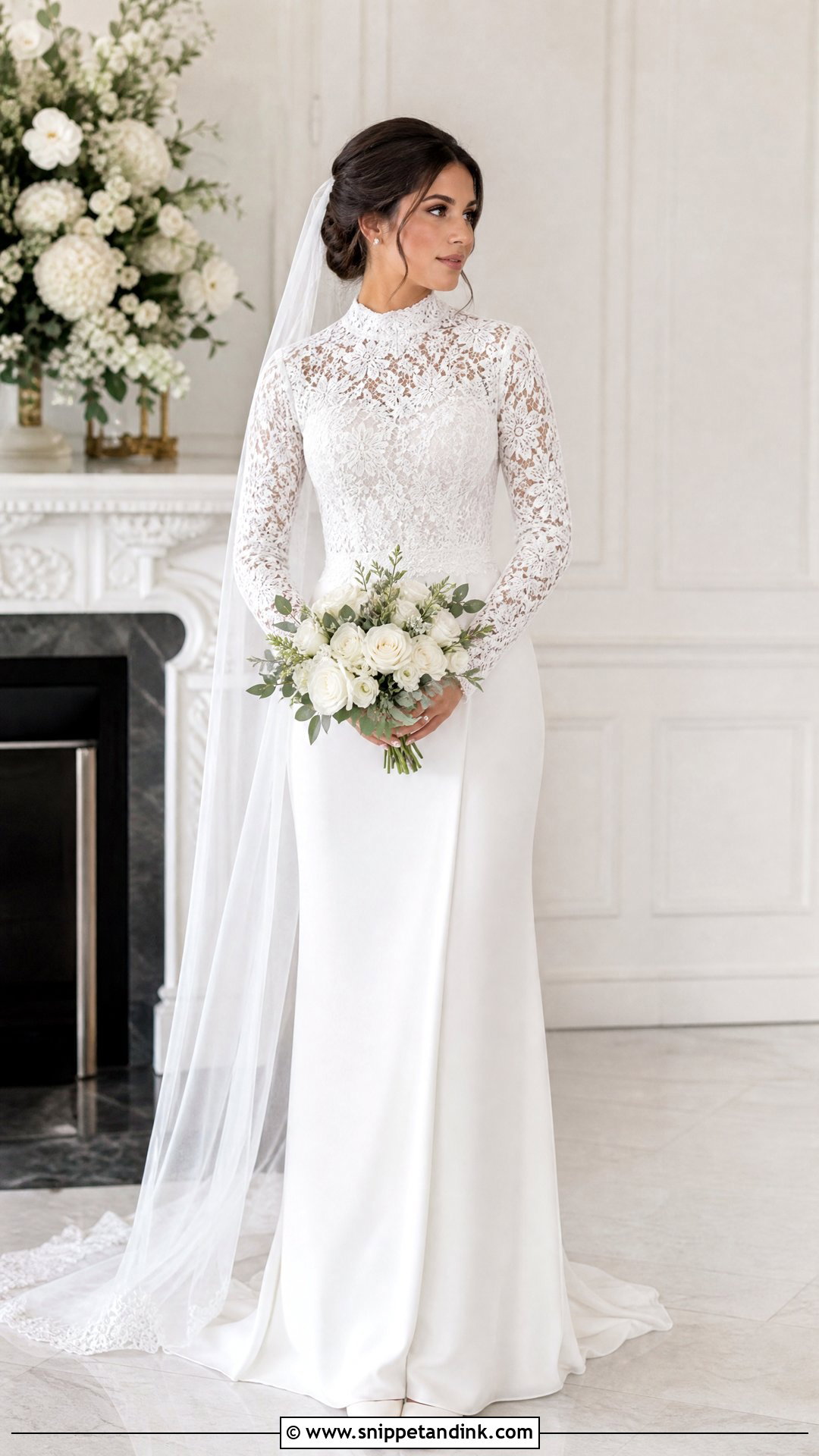 High Neck Wedding Frock - Snippet and Ink - 20 Wedding Frocks the Bride Ideas