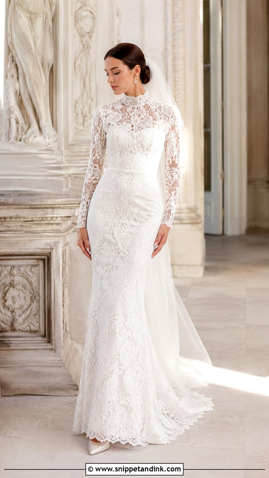 High Neck Wedding Gown - Snippet and Ink - 25 Wedding Gown Inspiration Ideas