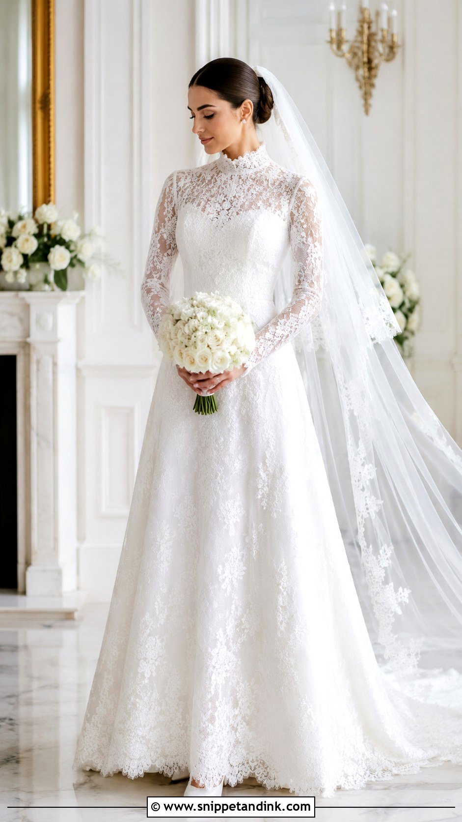 High Neck Wedding Gown - Snippet and Ink - 25 Wedding Gown Styles