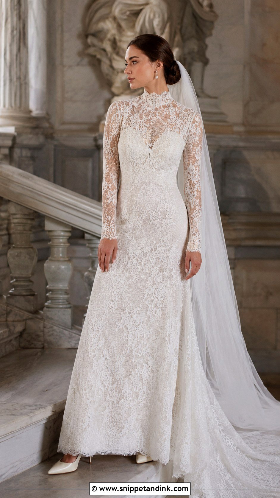 High Neck Wedding Gown - Snippet and Ink - 20 Brides Gown Ideas