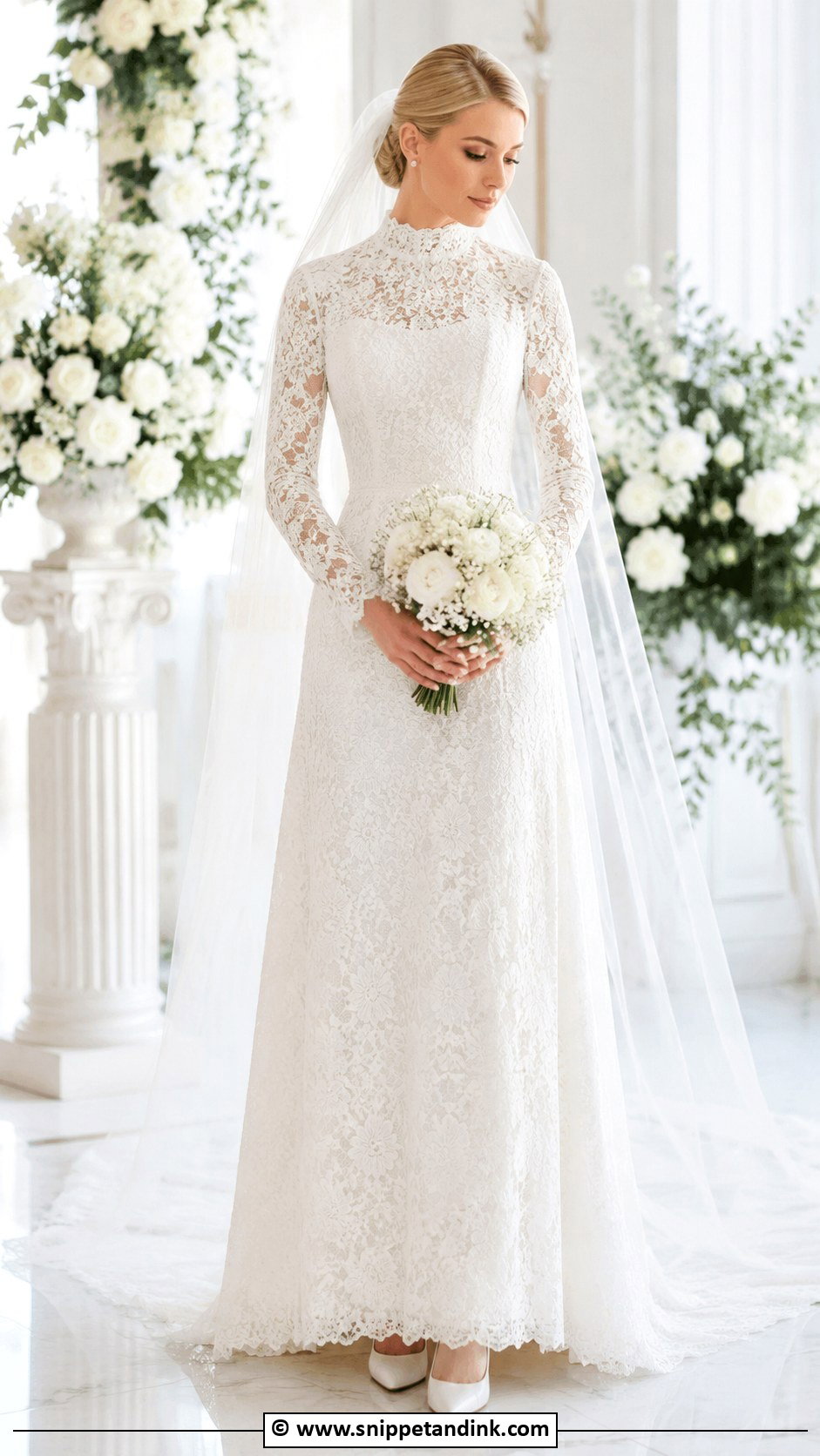 High Neck Wedding Gown - Snippet and Ink - 35 Wedding Gowns