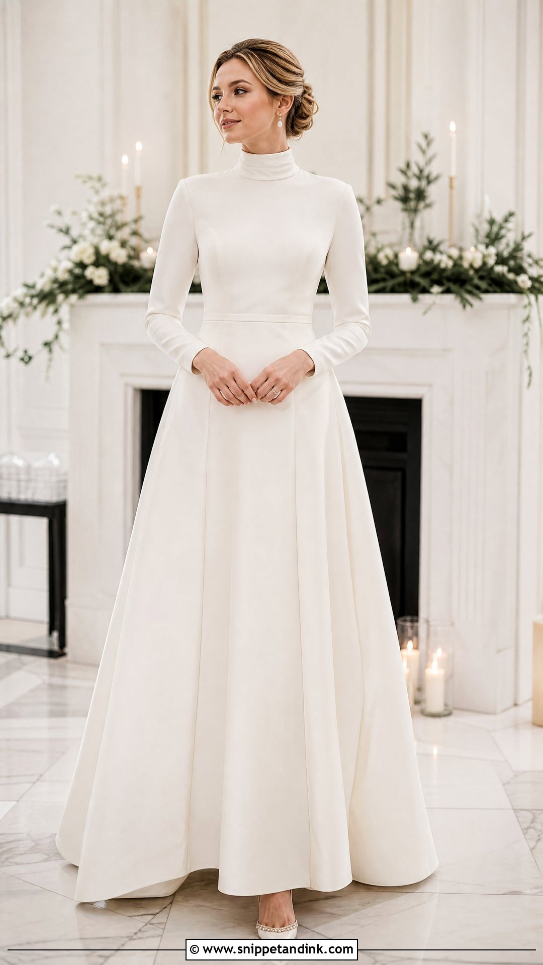 High Neck Wedding Gown - Snippet and Ink - 25 Elegant Wedding Gown Ideas