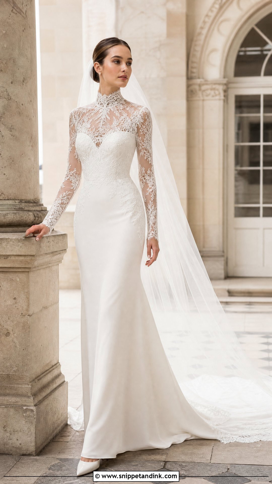 High Neck Wedding Gown - Snippet and Ink - 25 Dream Wedding Gown Ideas