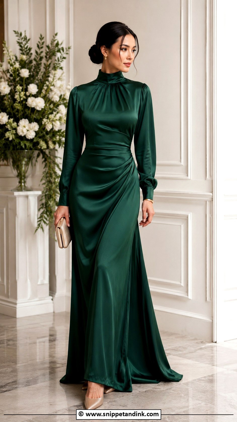 High Neck Winter Wedding Dress - Snippet and Ink - 25 Winter Wedding Dresses