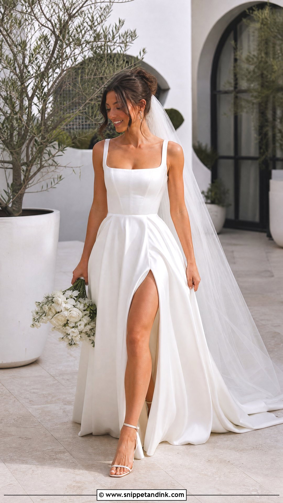 High Slit Wedding Dress with Boning - Snippet and Ink - 20 Wedding Dress with Boning Ideas